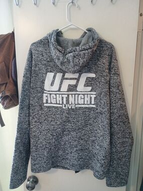 UFC Gray Marled Pullover Hoodie with White Logo